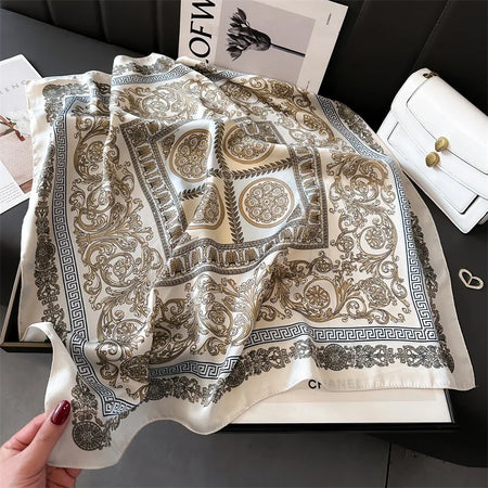 Luxury Temperament Silk Scarf &ndash; Exquisite Style and Versatility