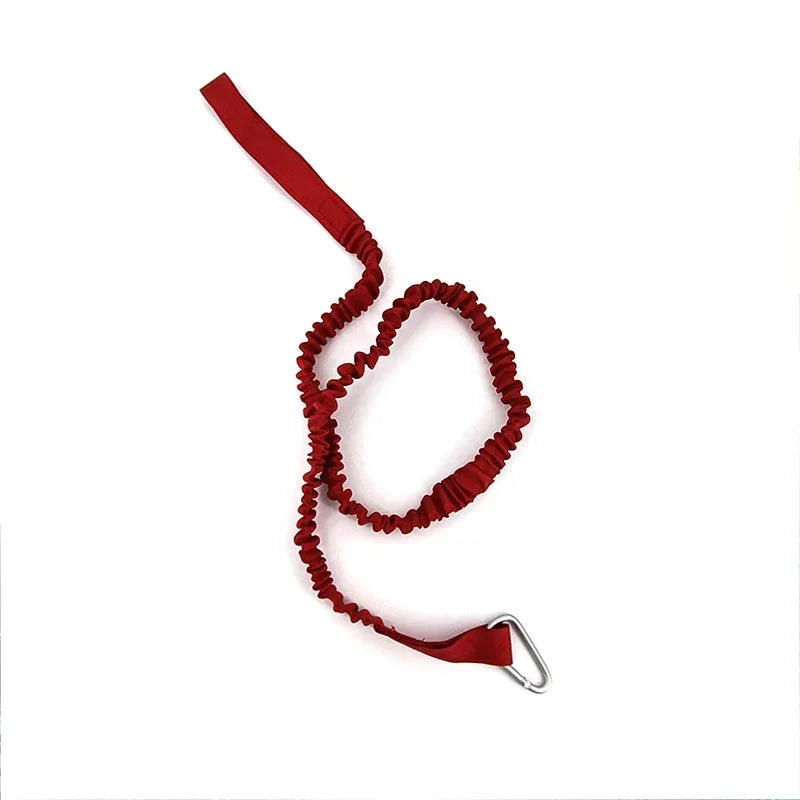 DIZETION Kayak Paddle Leash 1PC &ndash; Adjustable Coiled Lanyard Red