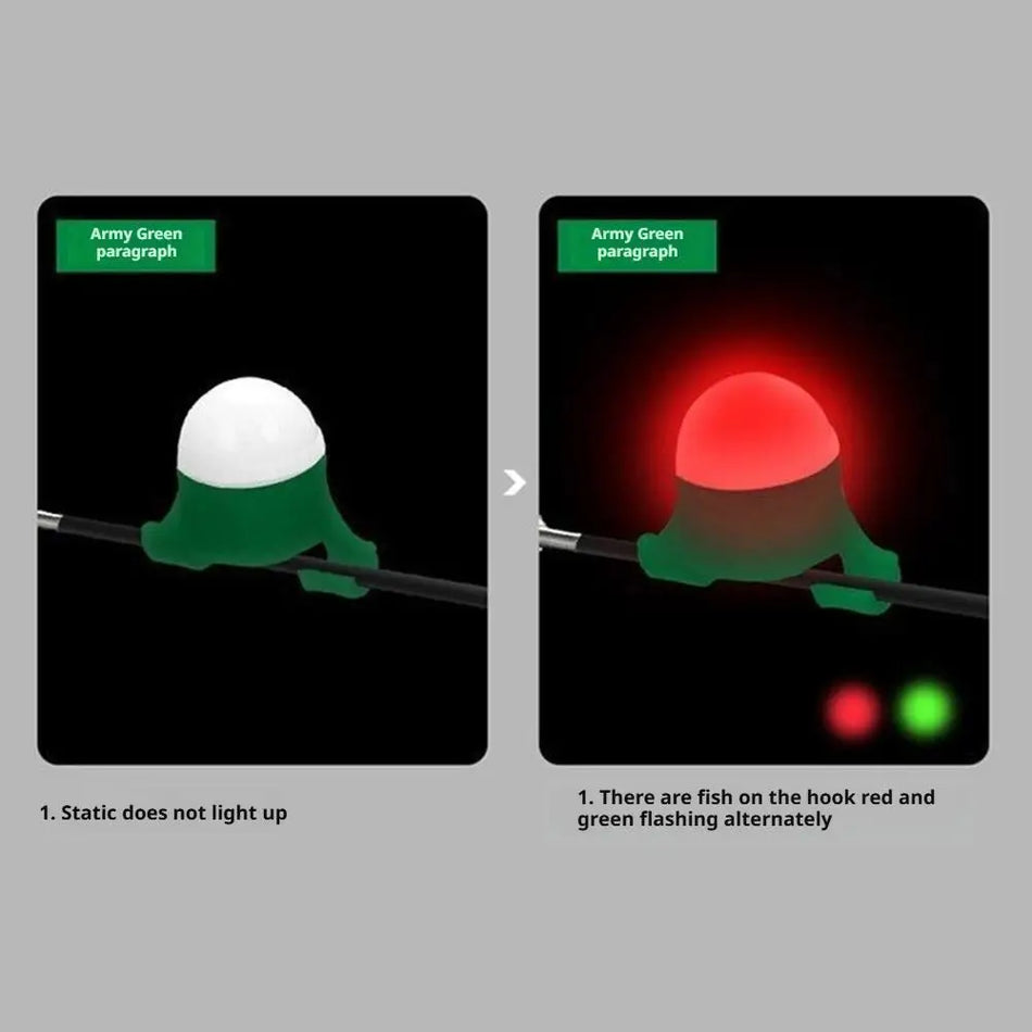 Noční rybářský alarm na záběr s čidlem špičky prutu a LED světlem zvonku