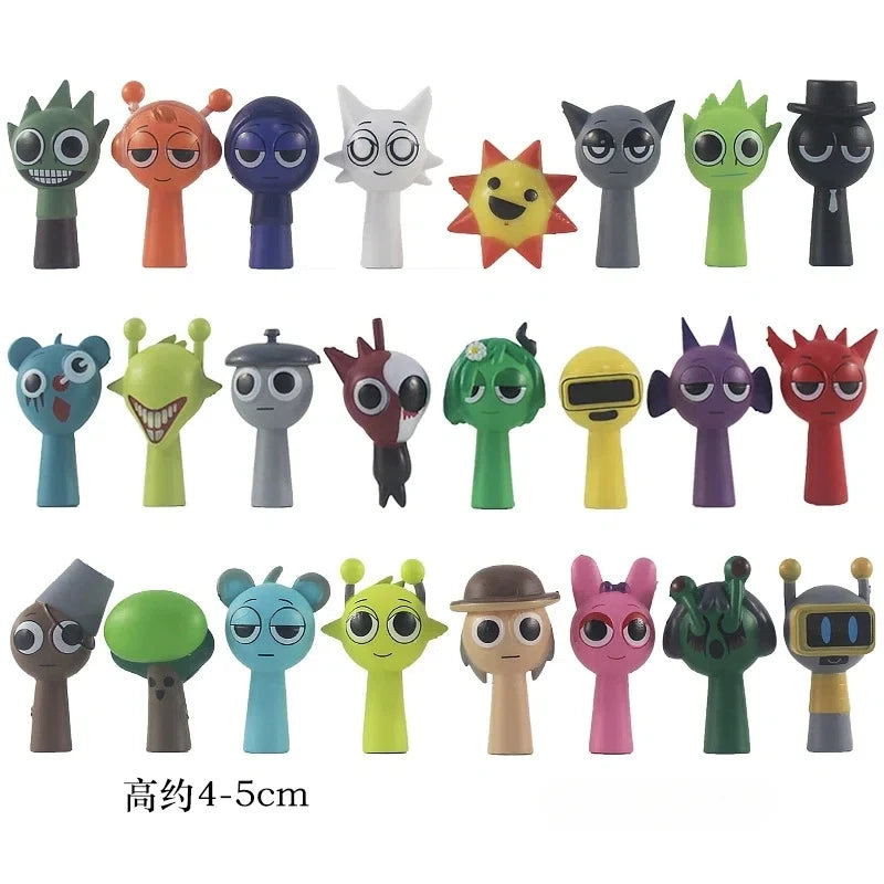 24pcs Sprunki Action Figures Set - Perfect Gift for Game Fans 24pcs-A1