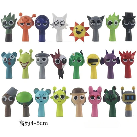 24pcs Sprunki Action Figures Set - Perfect Gift for Game Fans 24pcs-A1