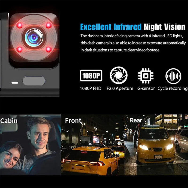 2/3 Channel Dash Cam with 1080P Cameras