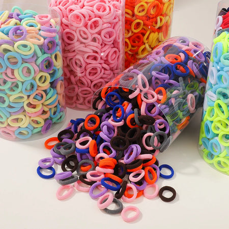 50PCS Colourful Nylon Elastic Hair Ties for Girls and Babies