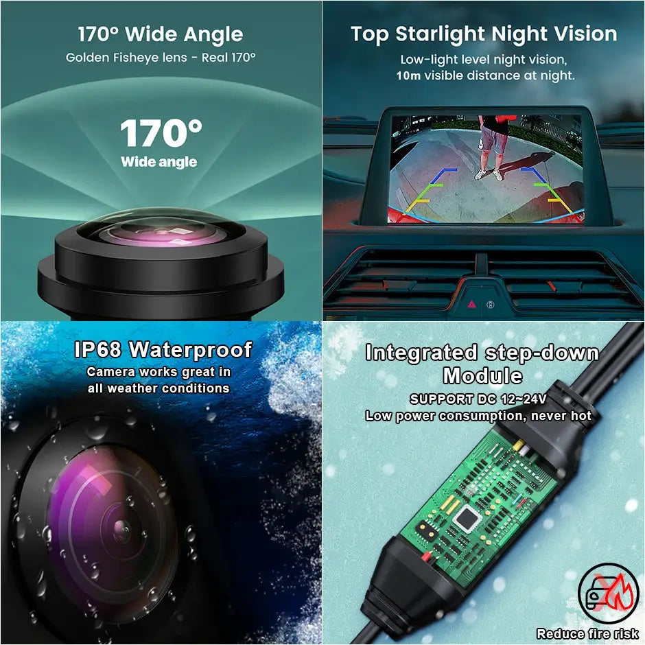 AHD Rear View Camera With Guidelines For VW Skoda Golf Jetta by InterCyprus Trading Ltd