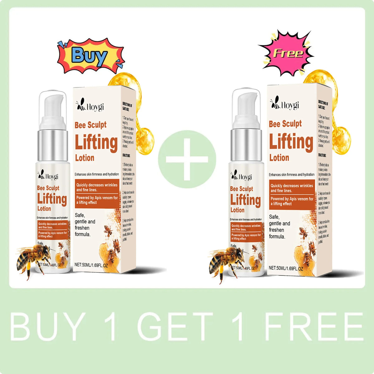 Hoygi Bee Venom Cream &ndash; Wrinkle Removal and Skin Firming B-Buy 1 Get 1 Free
