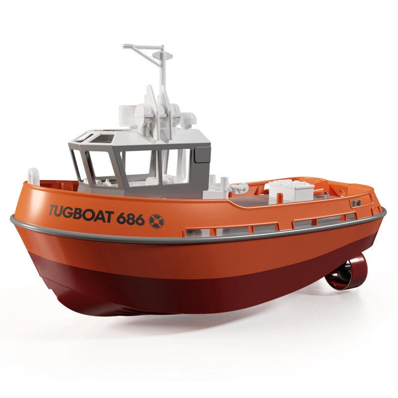Powerful 686 RC Tugboat with Dual Motor - Wireless Fun for Ages 14+