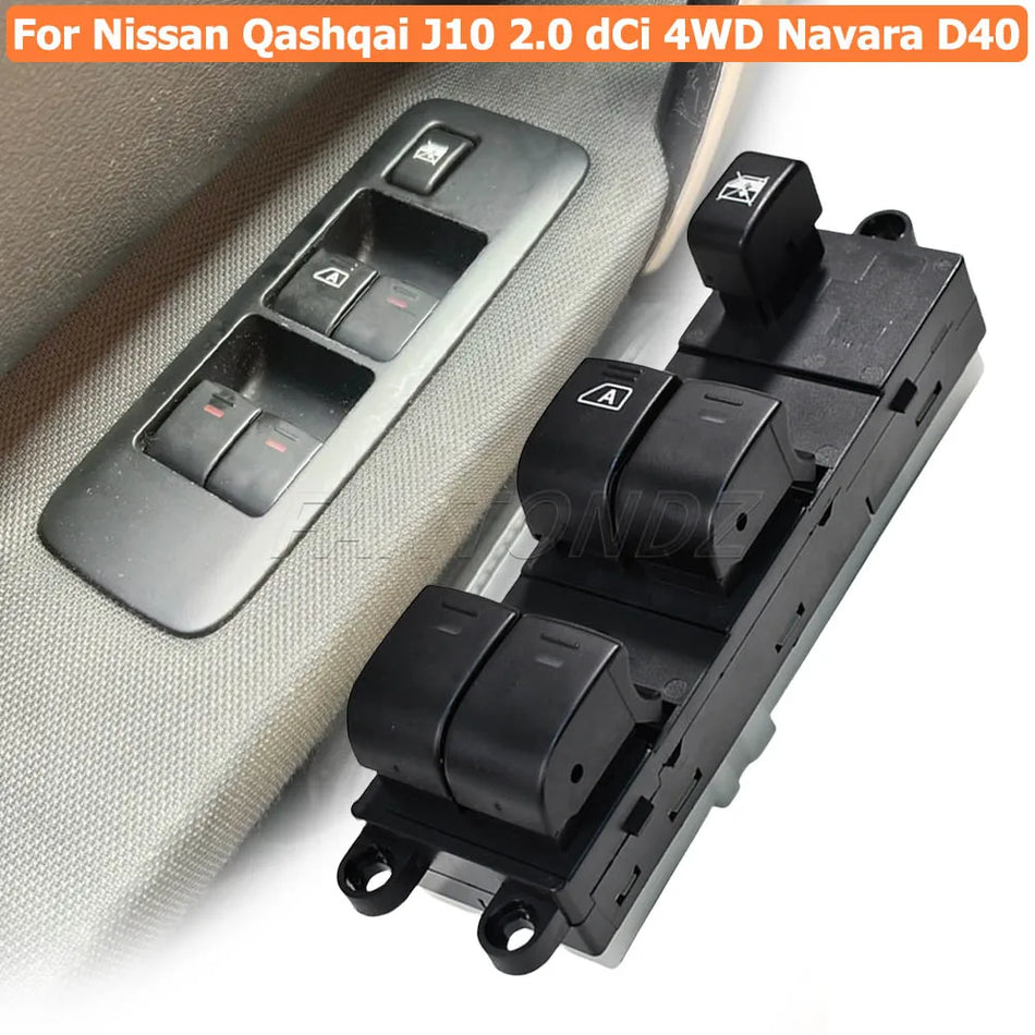 Interruptor Maestro de Ventana Eléctrica para Nissan Qashqai J10 Navara D40 25401JD001
