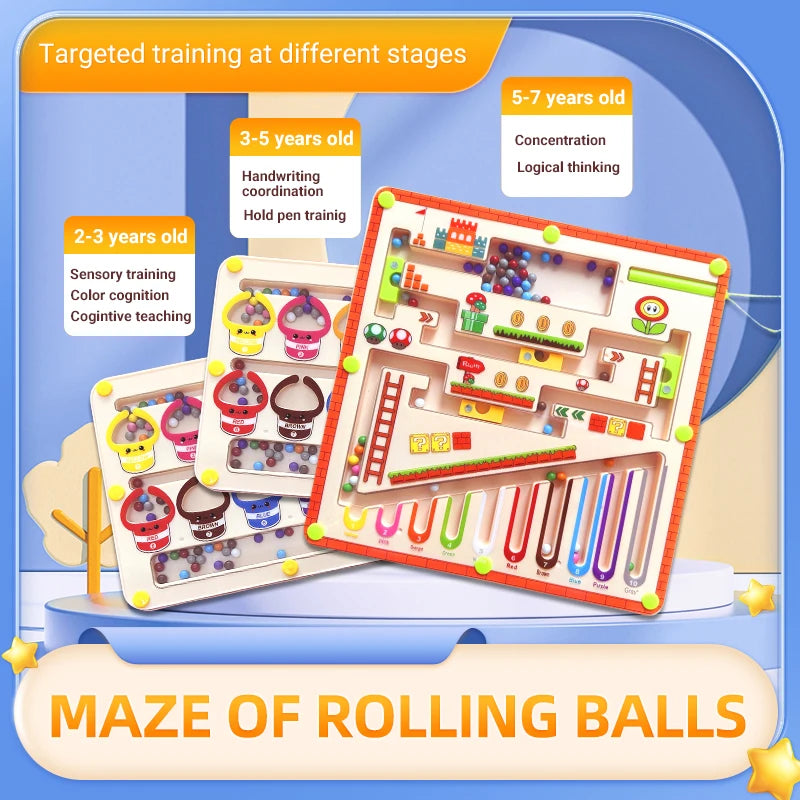 Children's Magnetic Maze Walking Ball &ndash; Enhances Concentration and Logic Skills
