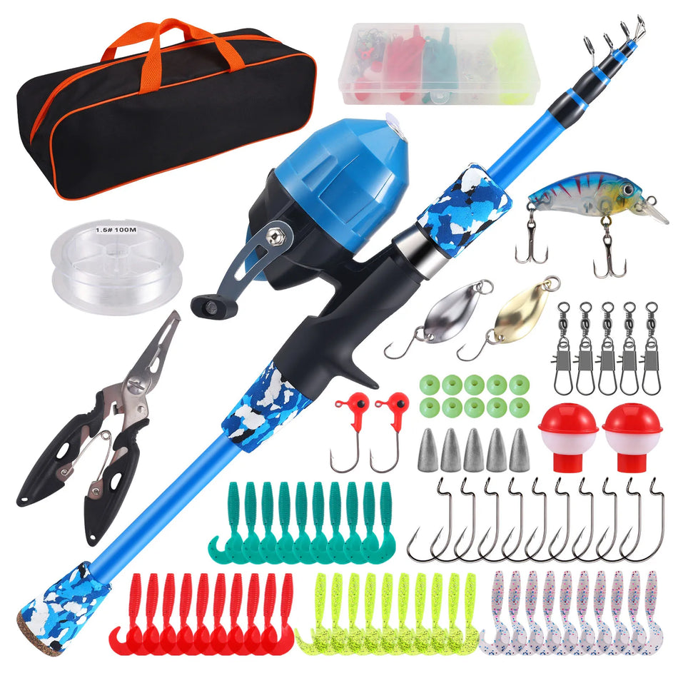 1.5M Παιδικό Τηλεσκοπικό Ράβδισμα Και Συνδυασμός Μηχανισμού Ψαρέματος Με Δολώματα