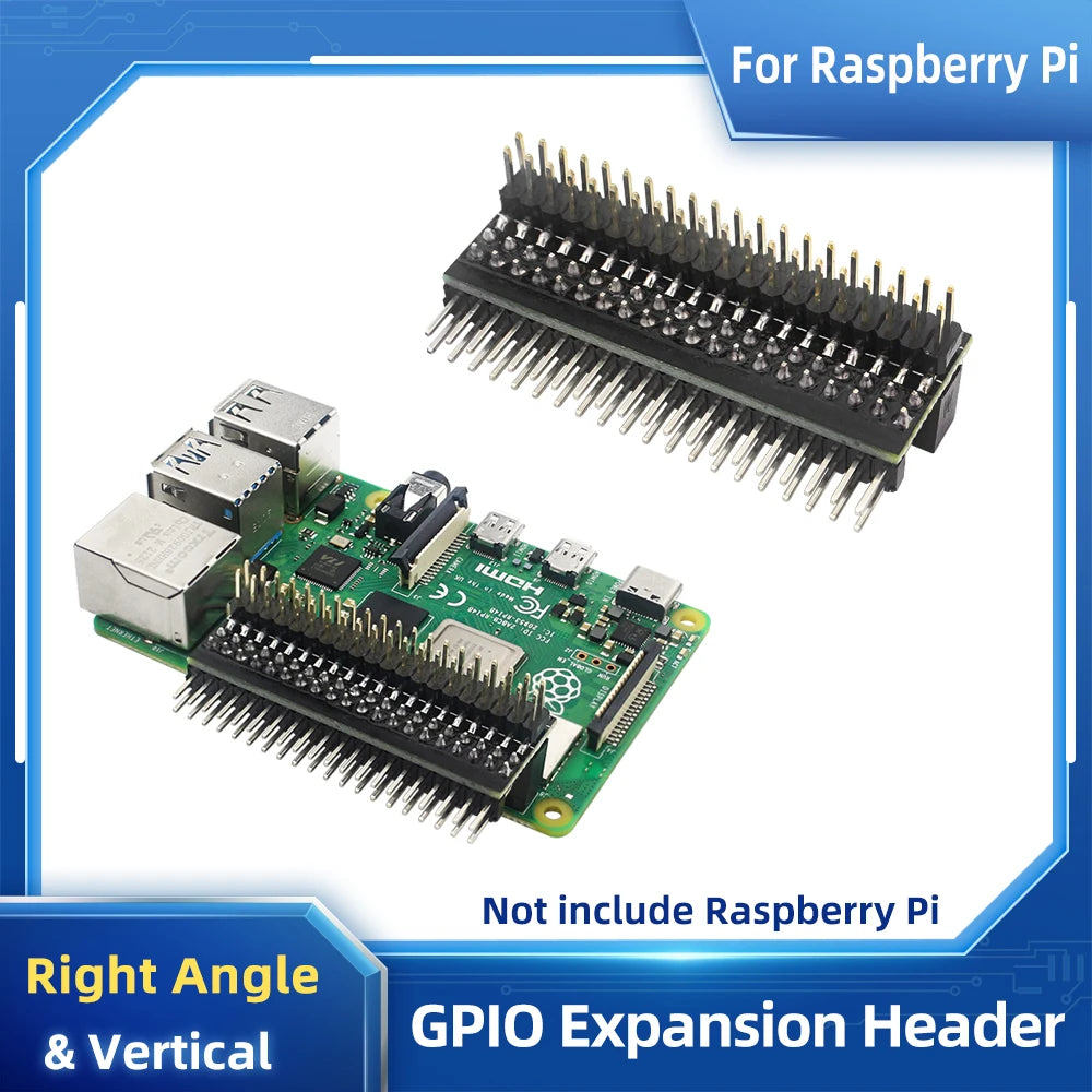 Raspberry Pi 5 GPIO Header Expansion &ndash; Right Angle Connector for Enhanced Compatibility