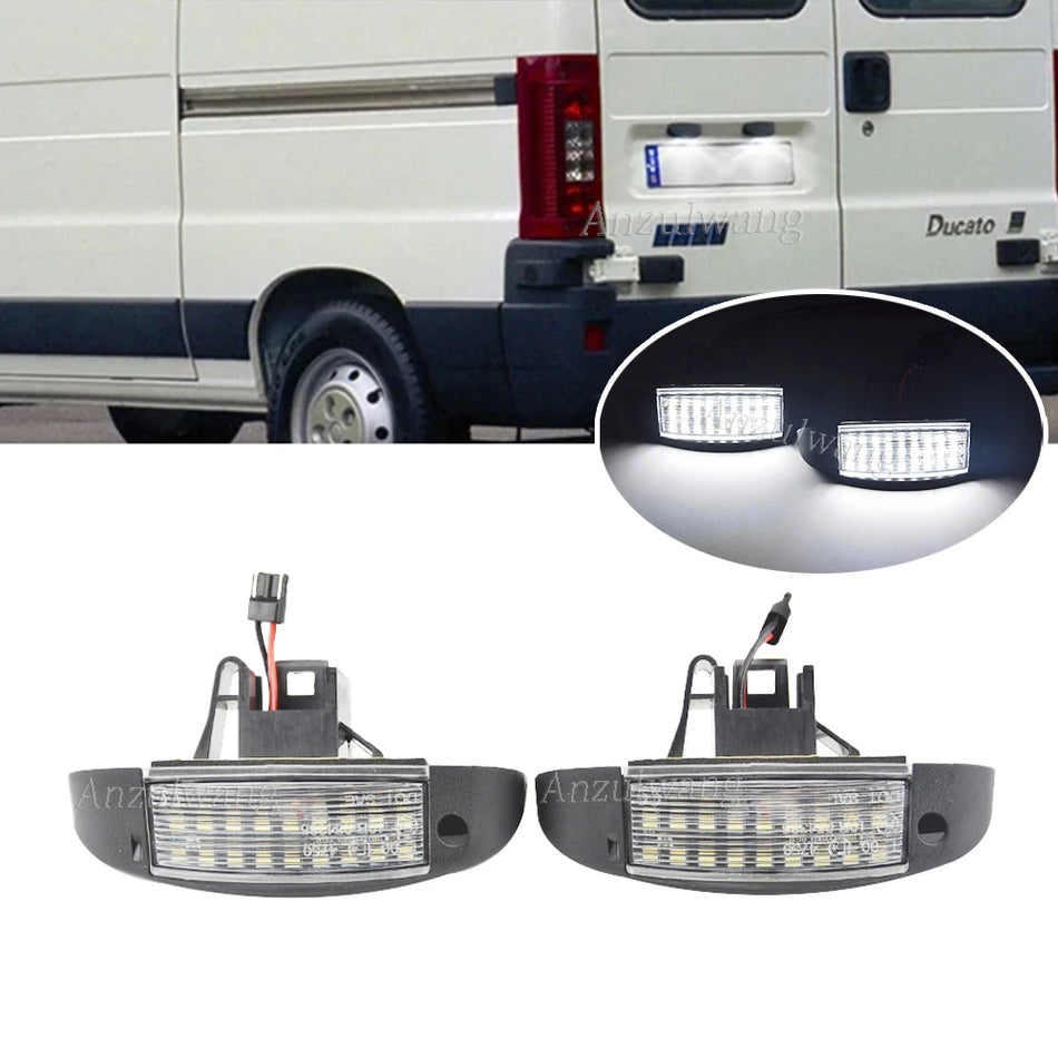 Luces de Matrícula LED con Canbus para Fiat Ducato Citroen Jumpy Peugeot Boxer