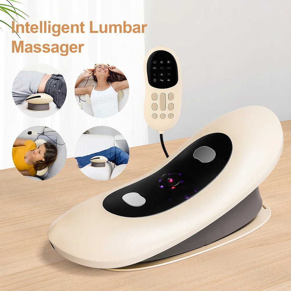 Electric Lumbar Traction Massager &ndash; Adjustable Vibration for Back Support