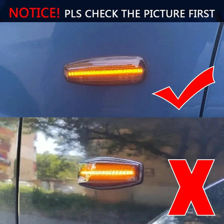 2PCS LED Dynamic Side Marker Light Turn Signal Lamps For Kia Ceed ED Pro Rio 3 Carens Rondo 7 Hyundai I30 Grandeur MK4 Avante HD by InterCyprus Trading Ltd