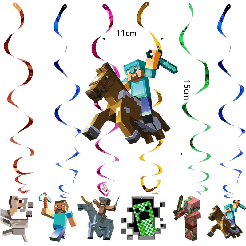 Pixel Game Party Supplies - Disposable Tableware &amp; Decor