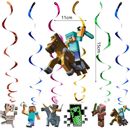 Pixel Game Party Supplies - Disposable Tableware &amp; Decor