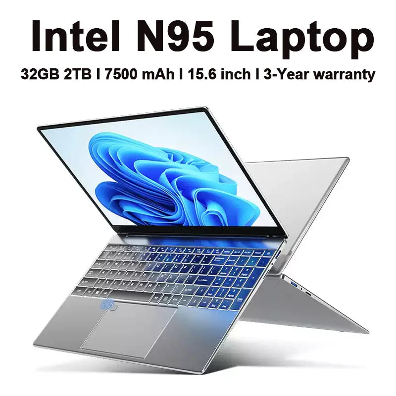 15.6 Inch Intel N95 Portable Laptop &ndash; Long Battery Life With 32GB RAM and 2TB SSD