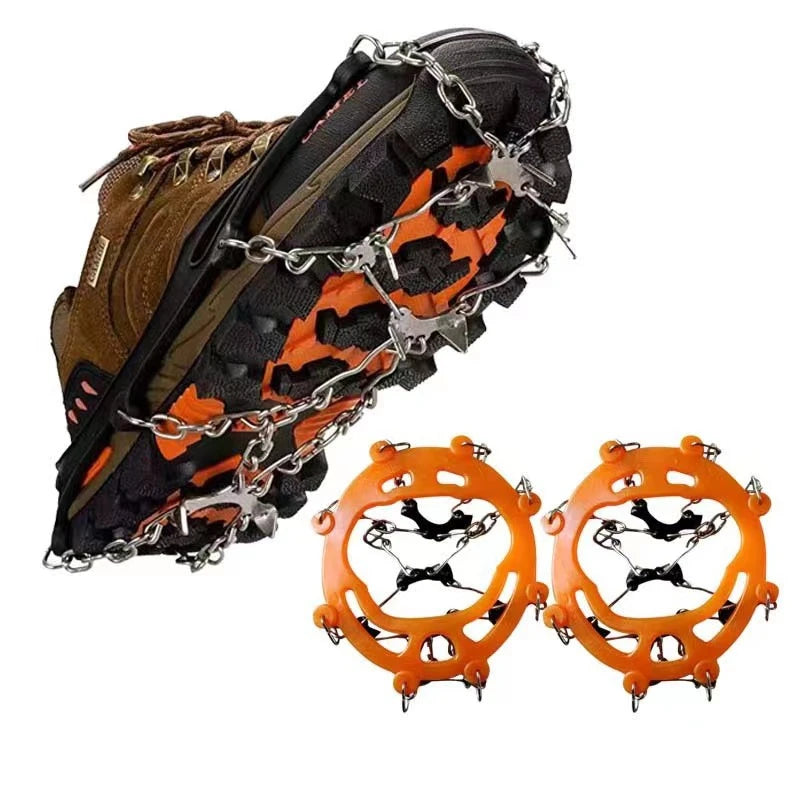 DKSTINYE Outdoor Winter Crampons - Anti-Slip Snow Spikes for Hiking and Climbing