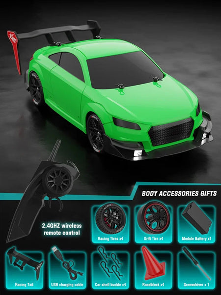 RC Car 4WD 1/14 Remote Control Drift Car &ndash; Speed 50 Km/h green 1