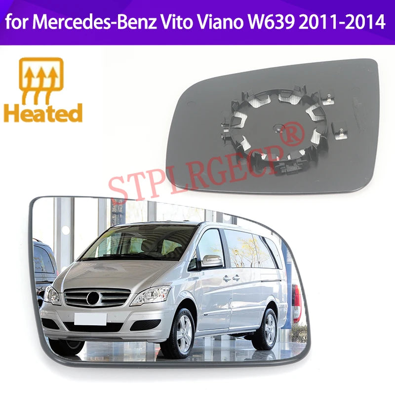 Cristal del espejo retrovisor calefactable para Mercedes-Benz Vito W639 2011-2014