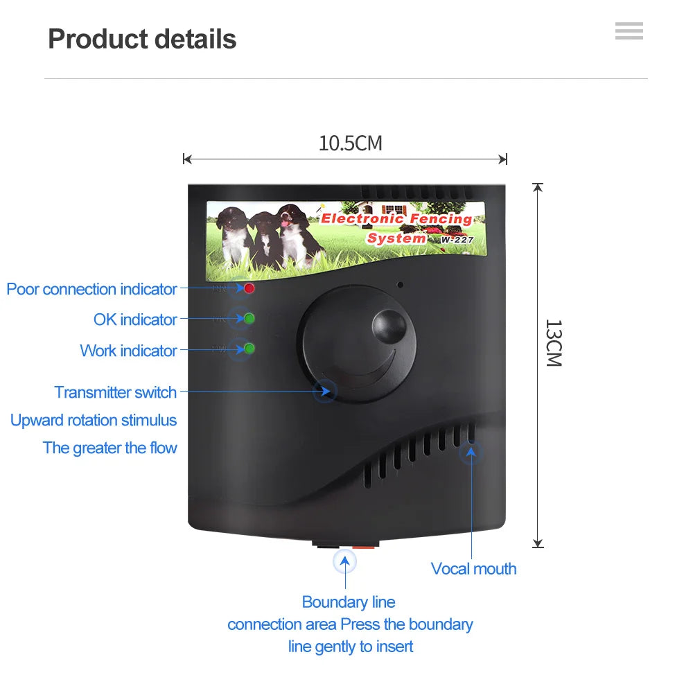 Electronic Pet Fence System Containment Collar &ndash; Waterproof