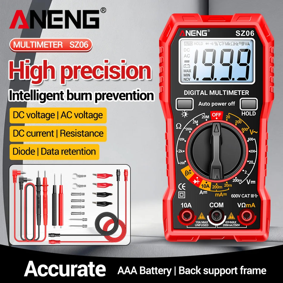 ANENG SZ06 2000-lukuinen Digitaalinen Multimetri, AC DC Jännite 20-600V