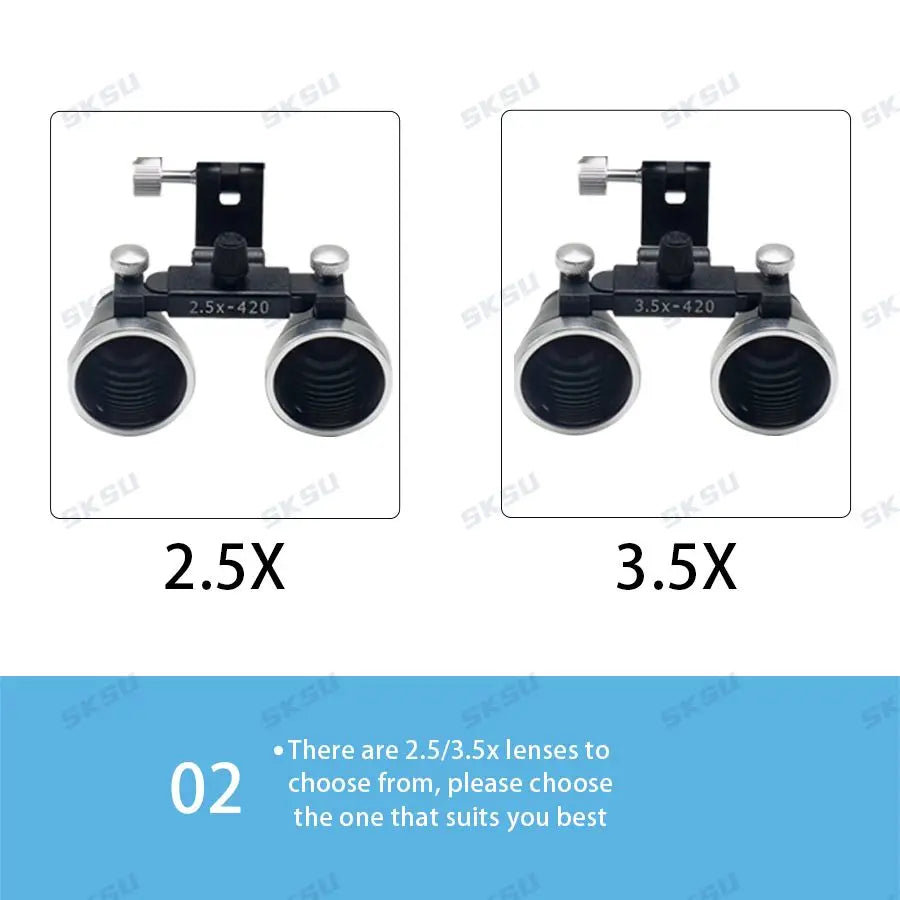 LED Dental Loupes Headlamp 5W 2.5X 3.5X &ndash; High Illumination