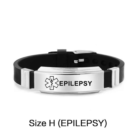 Stainless Steel Medical Alert Bracelet - 15 Styles EPILEPSY