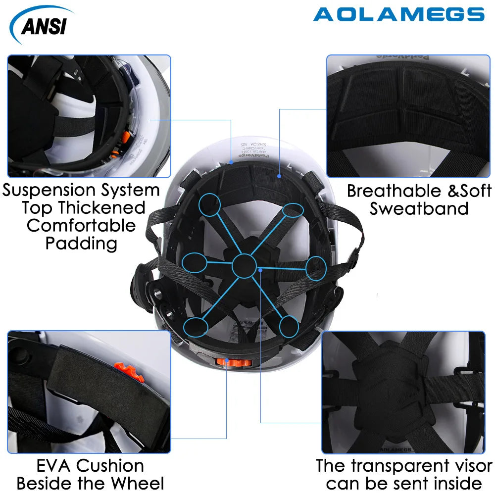 SF06/CR08 &ndash; CE ABS Safety Helmet With Visor And Goggles