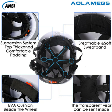 SF06/CR08 &ndash; CE ABS Safety Helmet With Visor And Goggles