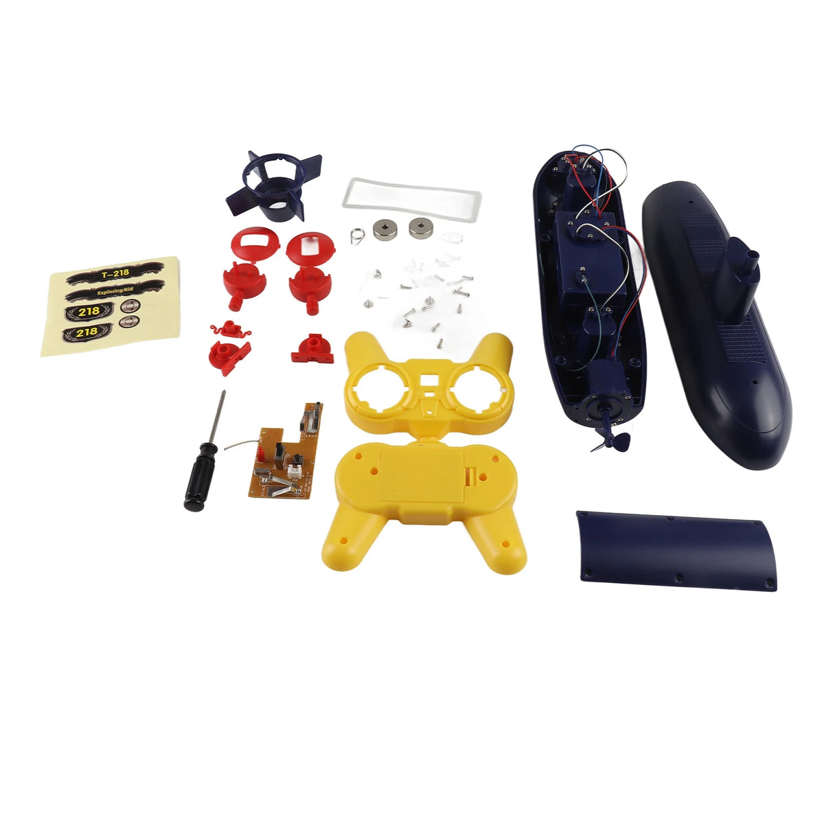 DIY Remote Control Mini Submarine - Educational &amp; Waterproof Model Toy black