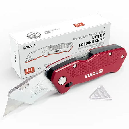 T TOVIA Multifunctional Folding Utility Knife with Replaceable Blades Knife B