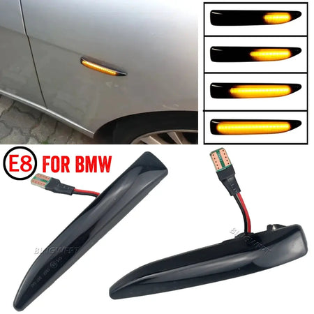 Side Repeater Lamp For BMW 7 Series E65 E66 E67 E68 2002 2003 2004 2005 - 2008 LED Side Marker Lights Dynamic Turn Signal Light by InterCyprus Trading Ltd