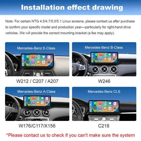 12.3" Ultra Thin Touch Multimedia Screen Wireless CarPlay For Mercedes Benz GLA CLA GLC GLK W205 W176 C117 With Android Auto BT by InterCyprus Trading Ltd