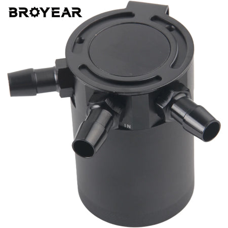 Aluminum Baffled Oil Catch Can With 3 Ports, Universal 180ml Tank by InterCyprus Trading Ltd