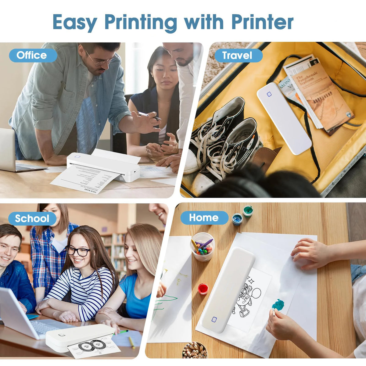 A4 Thermal Printer 203DPI &ndash; Inkless Bluetooth Printing