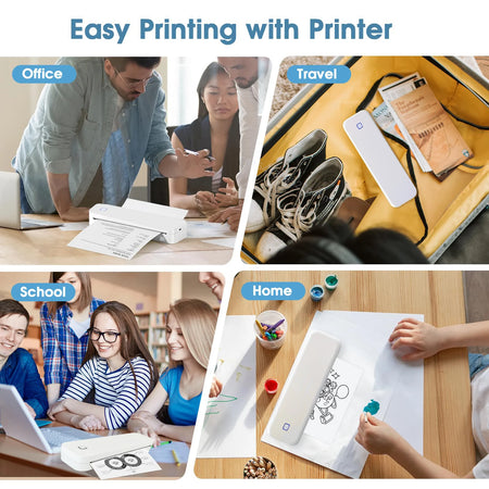 A4 Thermal Printer 203DPI &ndash; Inkless Bluetooth Printing
