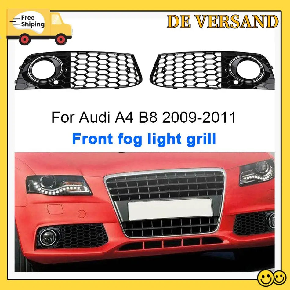 Audi A4 B8 RS4 Stil Fram Dimljusgaller Lock Krom