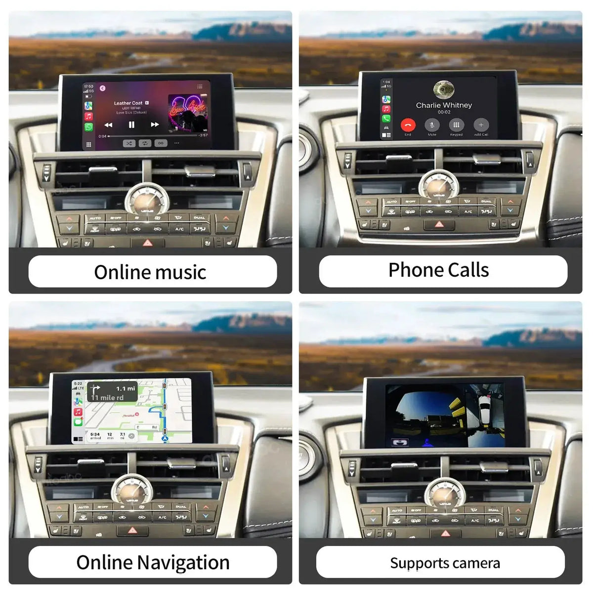 Wireless CarPlay Android Auto For Lexus RC CT LS LX LC UX GX NX RX IS ES GS 2014-2019 Support Mirror Link Navigation Functions by InterCyprus Trading Ltd