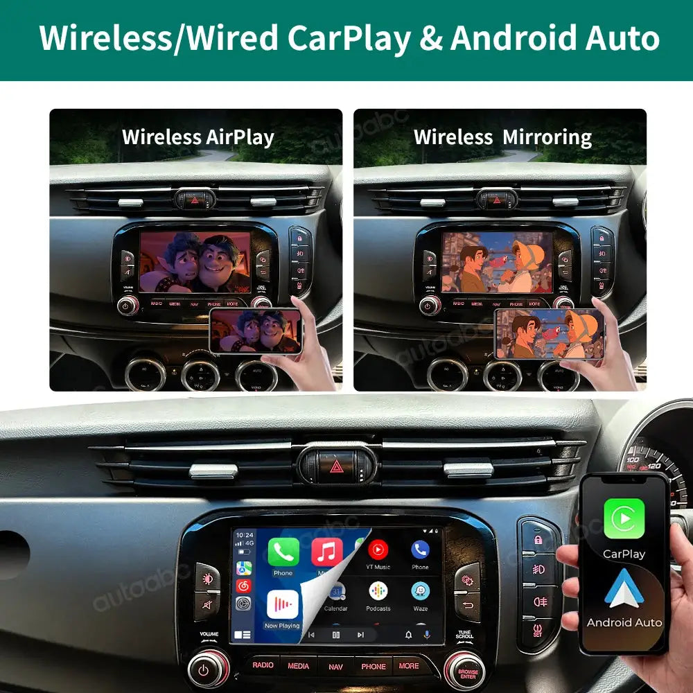 Wireless CarPlay Interface For Alfa Giulietta 2014-2021 Fiat 500X 2015-2017 Fiat 500L 2013-2014 With Mirror Link Android Auto by InterCyprus Trading Ltd