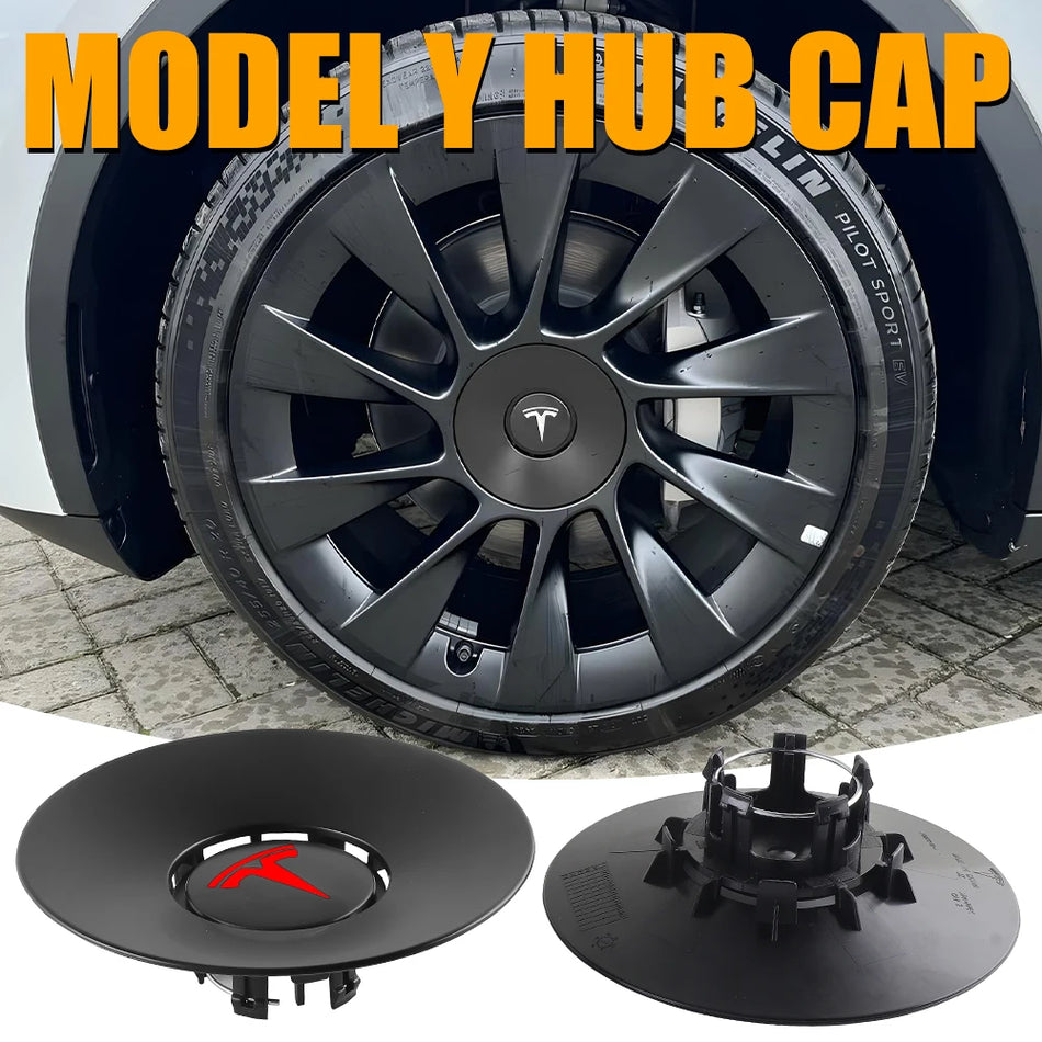 4-Piece Wheel Center Caps for Tesla Model Y 2021-2023