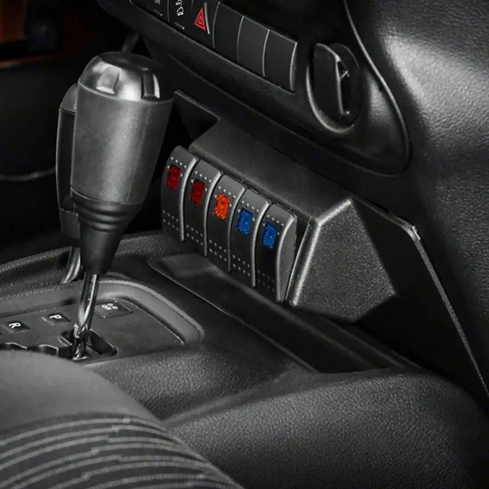 Lower Switch Panel 5 Rocker Style Switches for Jeep Wrangler JK 2/4WD Automatic 2011-2015 by InterCyprus Trading Ltd