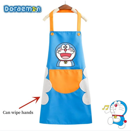 Doraemon Waterproof Oil-Proof Apron - Cute Cartoon Design