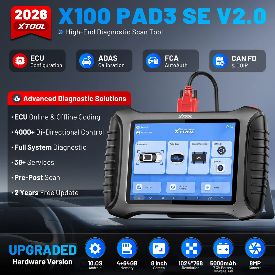 XTOOL X100 PAD3 SE V2.0 Elite Alle Schlüssel verloren Schlüsselprogrammierer mit IMMO und OBD