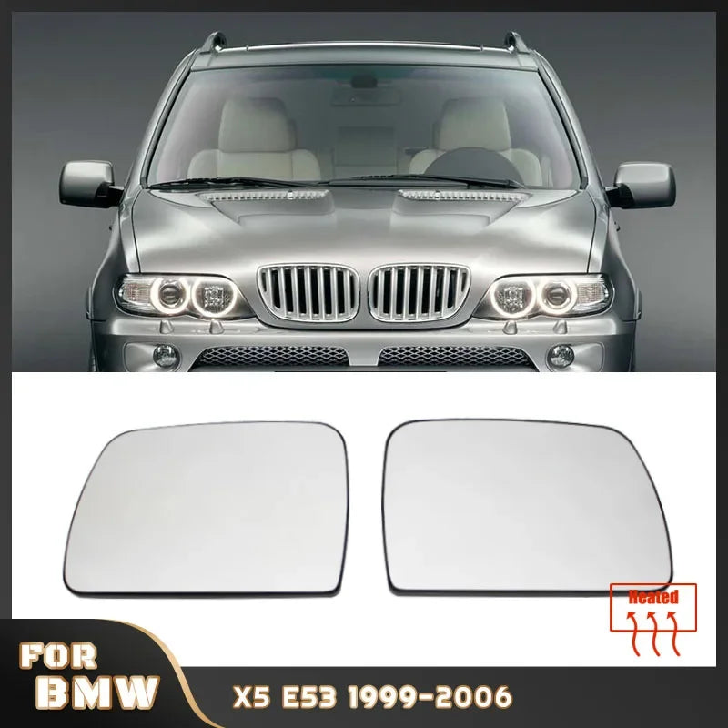 BMW X5 E53 1999-2006 Šildomos Šoninės Veidrodžių Stiklo Pakeitimas