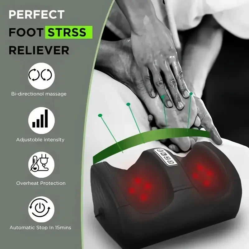 Electric Foot Massager Roller - Remote Shiatsu Kneading