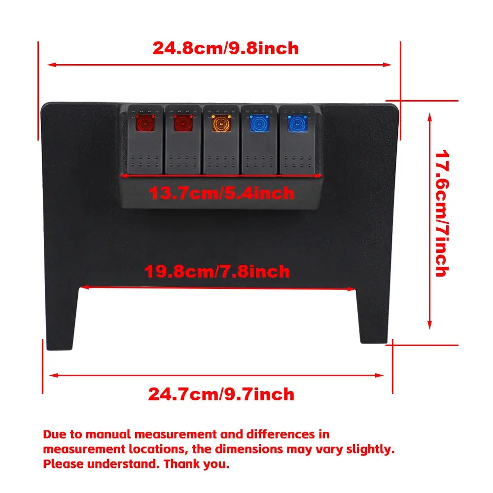 Lower Switch Panel 5 Rocker Style Switches for Jeep Wrangler JK 2/4WD Automatic 2011-2015 by InterCyprus Trading Ltd