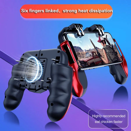 Smartphone Game Trigger Controller with Cooling Fan for FPS PUBG - iOS &amp; Android