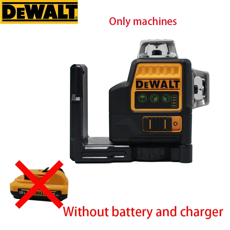 Dewalt DW089LG 12-Line Green Laser Level with 360-Degree Vertical Projection bare machine