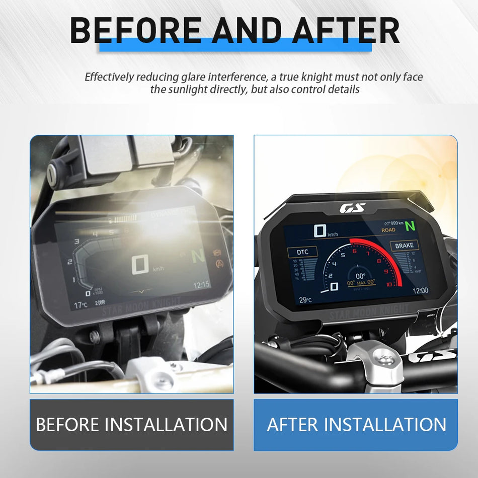 BMW R 1300GS Adventure Instrument Solskydd Med TFT Skärmskydd, Stöldskyddande