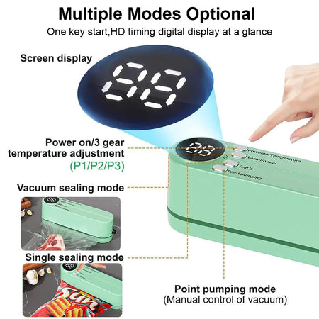 Mini Vacuum Sealer &ndash; Wireless USB Rechargeable Portable